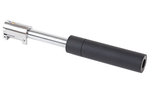 Kit Cañón Externo Roscado con Hop-up regulable con Silenciador para PPK/S Maruzen - Negro