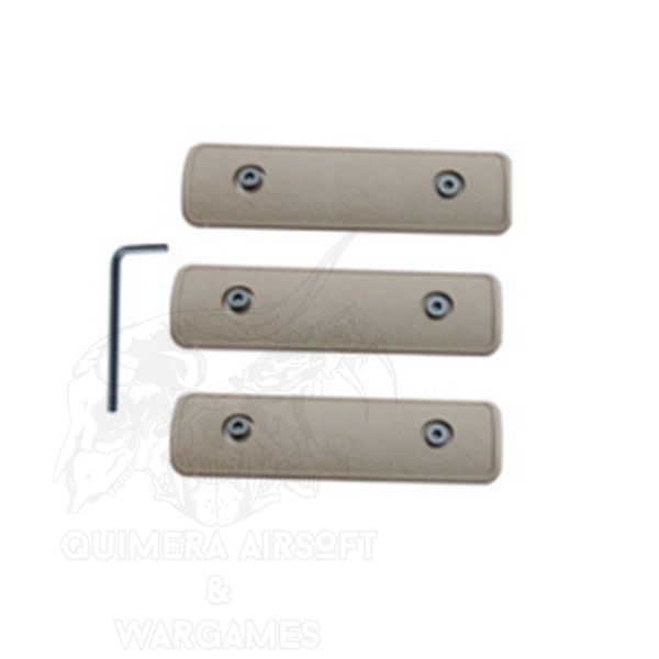 Cubre railes Gen2 para Keymod 3 piezas - Tan