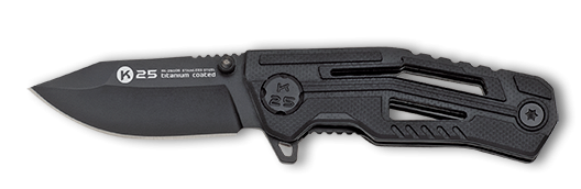 Navaja Táctica G10 con funda H5cm Efecto fibra de Carbono - K25