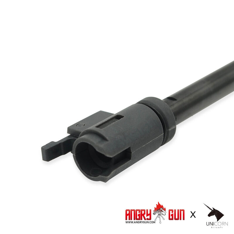 Alternative view of Set Cañon de Precision de Acero 6.03 250mm GBB con Cámara y Goma Hop-Up Unicorn 60º - Angry Gun